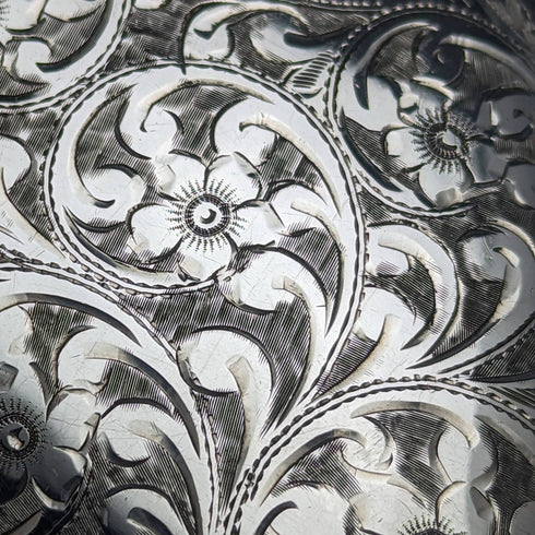 1907 British antique sterling silver purse with chain Thomas Bishton